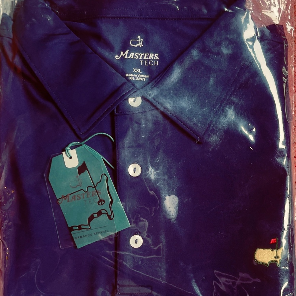 Masters Tech Men's Navy Polo Shirt